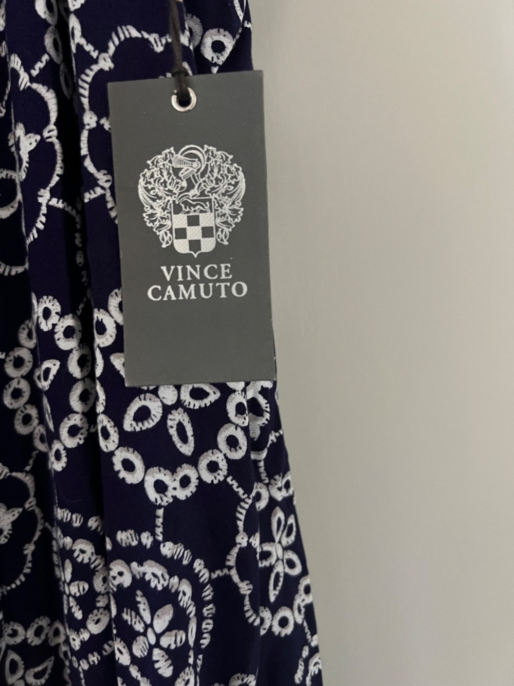 NWT Vince Camuto Navy White Geometric Tile Medallion Sleeveless Sundress Size M - Picture 5 of 6